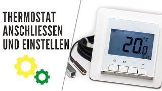 Thermostat anschließen und einstellen T STRIPE gegen Kondenswasser am Fenster Fensterheizung [upl. by Wallas349]