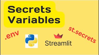 Secrets in PythonStreamlit using dotenv amp stsecrets [upl. by Elleinod820]