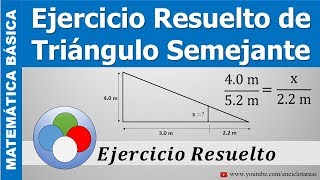 Ejercicio Resuelto de Triángulos Semejantes [upl. by Fraya]