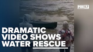 FULL VIDEO Dramatic water rescue in Western North Carolina [upl. by Eppillihp]