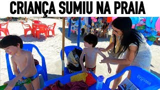 SUMIU A CRIANÇA NA PRAIA  DIA DAS CRIANÇAS  VIAJANDO COM A FAMÍLIA [upl. by Theobald305]