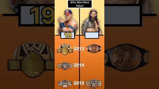 John Cena Vs Roman Reigns  WWE Title Comparison wwe shorts wwechampion [upl. by Mandelbaum]