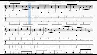 Andante Ferdinando Carulli Guitar Tab httpstracymccallumcom [upl. by Attebasile]