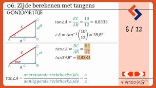 06 Zijde berekenen met tangens Serie goniometrie [upl. by Joyann663]