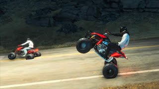 THE CREW MOTORFEST  POPPING WHEELIES ON QUADSBIKES [upl. by Cohn]