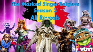 The Masked Singer Belgium Season 3 ALL REVEALS [upl. by Nimocks]