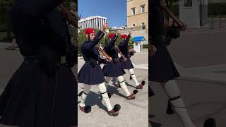 Athens Presidential Guard arrives at Tomb of Unknown Soldier [upl. by Gnourt]