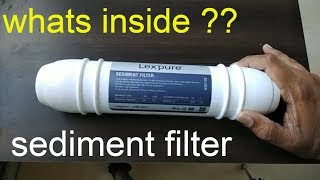 Sediment Filter what is inside Lexcru inline reverse osmosis destructive testing [upl. by Doloritas410]