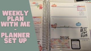 PLAN WITH ME  WEEKLY SET UP  ERIN CONDREN PLANNER  WEEK OF OCT 28TH [upl. by Kinzer]