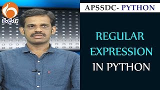 Regular Expression  Python Training Program  APSSDC  MANA TV [upl. by Asilahs806]