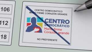 Pedagogía de cómo votar por Álvaro Uribe Vélez en el tarjetón [upl. by Beeson496]