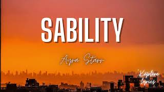 Ayra Starr Sability Official Lyrics [upl. by Grove]