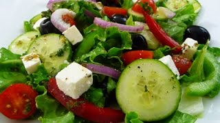 Easy Greek Salad recipe super healthy and delicious how to cook [upl. by Riada]