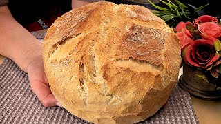 Jetzt müssen Sie nicht mehr kaufen BROT OHNE Kneten 4ZutatenBrot backen kann jeder [upl. by Chassin]