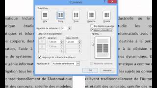 Cours N° 14  Word 2013 Comment insérer une lettrine dans colonnes [upl. by Anitselec196]