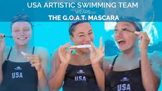 USA Artistic Swiming Team wears The GOAT Mascara [upl. by Kassie]