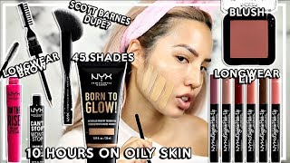 NEW RELEASES FROM NYX  BORN TO GLOW FOUNDATION  CANT STOP WONT STOP LONGWEAR BROW amp MORE [upl. by Luther]