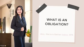 What is an Obligation Article 1156 Civil Code General Provisions on Obligations and Contracts [upl. by Fredette]