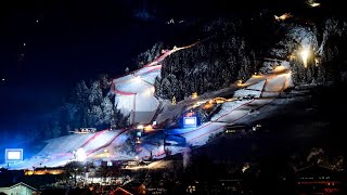 SIEGEREHRUNG KITZBÜHEL 2024 HAHNENKAMM RENNEN 2024  Feuerwerk 🎆 [upl. by Reggie687]