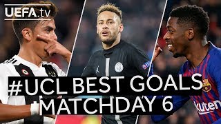 DEMBÉLÉ NEYMAR DYBALA UCL BEST GOALS Matchday 6 [upl. by Ellerd]