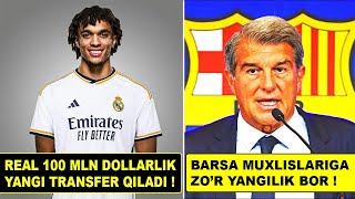 REALDAN YANA TRANSFERNI DODASI BARSACHILARGA ZOR YANGILIK RODRIGOGA NARX BELGILANDI VA BOSHQA [upl. by Craner]