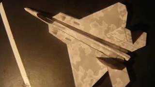 F22 Raptor Paper Airplane [upl. by Elleahcim]