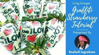 How to Decorate Chocolate Covered Strawberries with a Printed FlexFrost Sheet [upl. by Elaweda174]