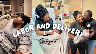 Labor and Delivery Vlog Unmedicated Vbac Attempt Baby boy is here [upl. by Rehpotsirhc]