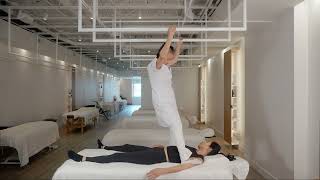 Back Walking Massage in Toronto Traditional Chinese Tui technique that helps relief muscle tension [upl. by Aittam]