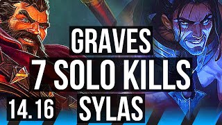 GRAVES vs SYLAS MID  7 solo kills Legendary  NA Diamond  1416 [upl. by Kcirdle515]