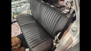 Mercedes S123 middle seat restoration and fitting [upl. by Pieter634]