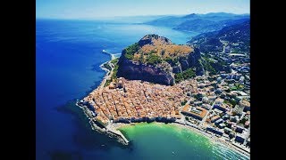 CEFALU SICILY via LAND AIR and SEA 4K DRONE [upl. by Eelarat]