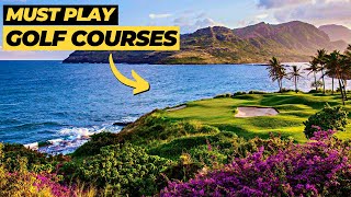 15 JAWDROPPING Golf Course Hawaii  Bucket List Golf Courses [upl. by Aileme]