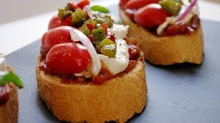 Recette De Bruschetta Végétarienne Sandwich Italien 𑁍 Pankaj Sharma [upl. by Pubilis940]