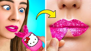 CUTE MAKE UP HACKS AND GADGETS 💖 Girly Hacks And Beauty Tricks by 123 GO [upl. by Sihtnyc]