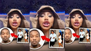 Cardi B Shades Offset amp His Side Piece 😱 [upl. by Inaej949]