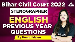 Bihar Civil Court 2022  Stenographer Previous Year Question  English Deepti Rajput [upl. by Ennaharas]