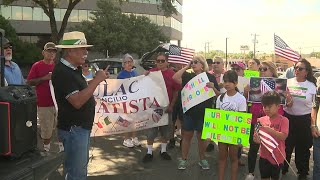 LULAC continues protests at state Attorney General Ken Paxton’s San Antonio office [upl. by Paza657]