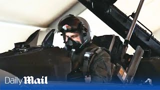 Ukrainian pilots train on F16 fighters in Denmark [upl. by Arot210]