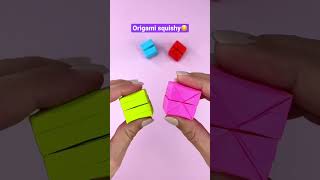 Origami BUTTON SQUISHY paper antistress toy [upl. by Ahterahs]