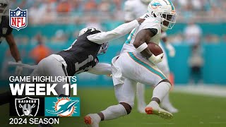 Las Vegas Raiders vs Miami Dolphins Game Highlights  NFL 2024 Season Week 11 [upl. by Oruam876]