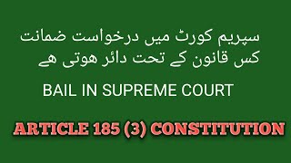 bail in supreme court  article 1853of constitution bail application in supreme court [upl. by Rowell]