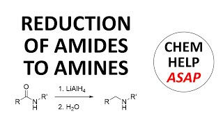 amide reduction amp amine synthesis [upl. by Kreindler]