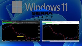 Windows 11 SierraChart Dark Theme [upl. by Rimola]
