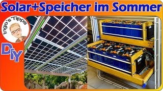 Solar 156 kWp und Speicher 288 kWh 🌞 Auswertung Sommer 🌞 Zahlen Ersparnis Vergleich  IngosTipps [upl. by Chemash]