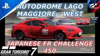 Gran Turismo 7 Japanese FR Challenge 450  Autodrome Lago Maggiore  West Hard  GT7 MF Ghost [upl. by Alex]