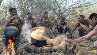 Hadzabe Tribe Hunting Baboons Up amp Down Rocky Hills For Lunch  True Last Hunters🔥🍖 [upl. by Leva152]