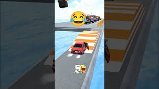 CAR Crash Short shorts funnyshorts cartoon car 5starfun bus buscrash carcrashgame [upl. by Enneirb]