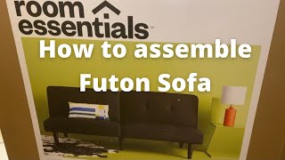 How to assemble a Futon Sofa  Room Essentials [upl. by Colwell]