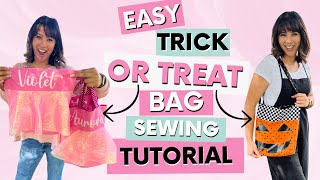 Easy FREE Trick or Treat Bag Sewing Tutorial  Dress It Up Trick or Treat Bag Sewing Pattern [upl. by Jecon]